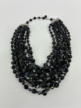 🖤 11$ or FREE with any purchase - Black Plastic 10 Strands Necklace